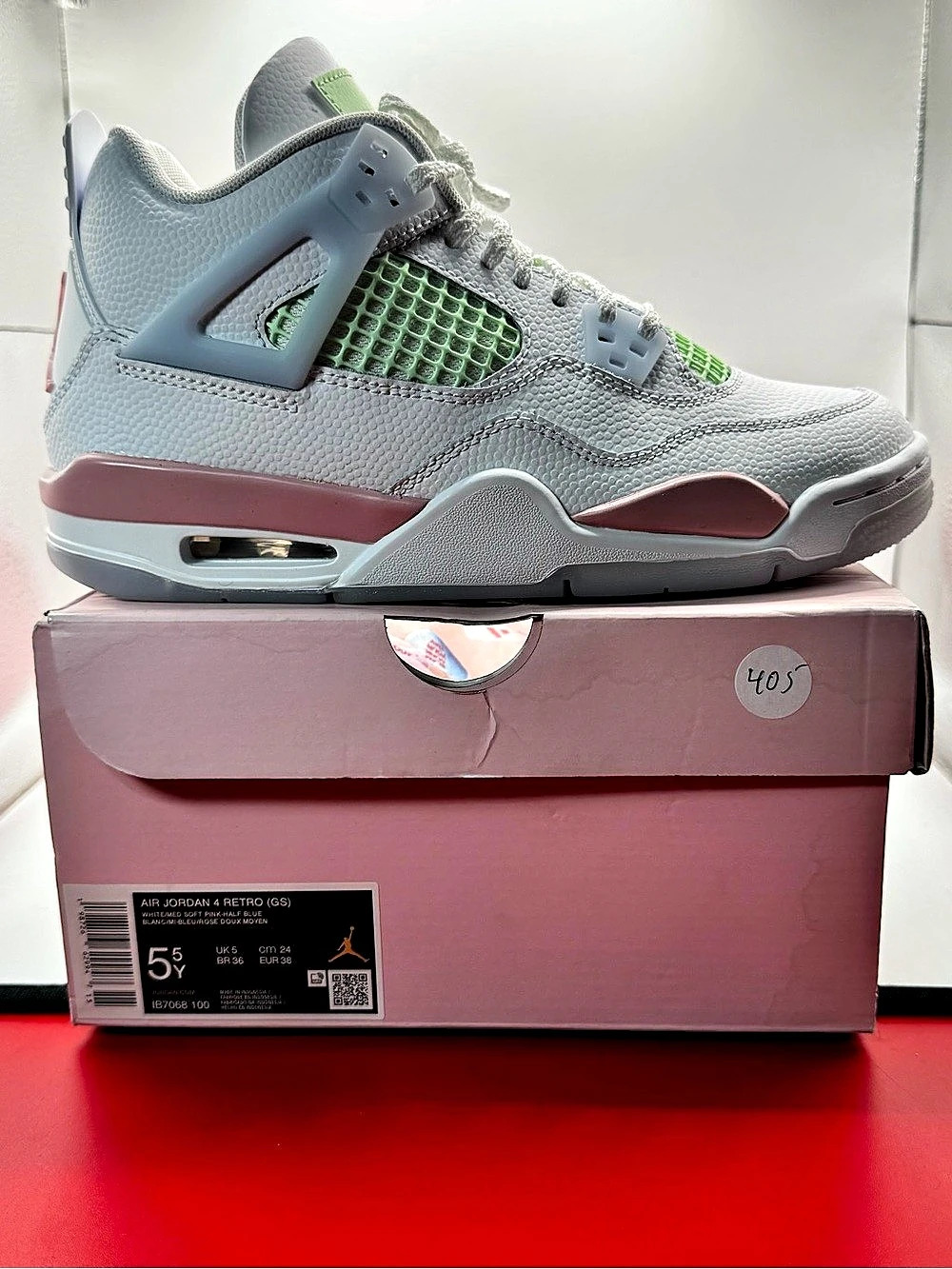 Jordan Air Jordan 4 Retro "Seafoam" Women's/Kids White & Pink US 5.5Y NWT